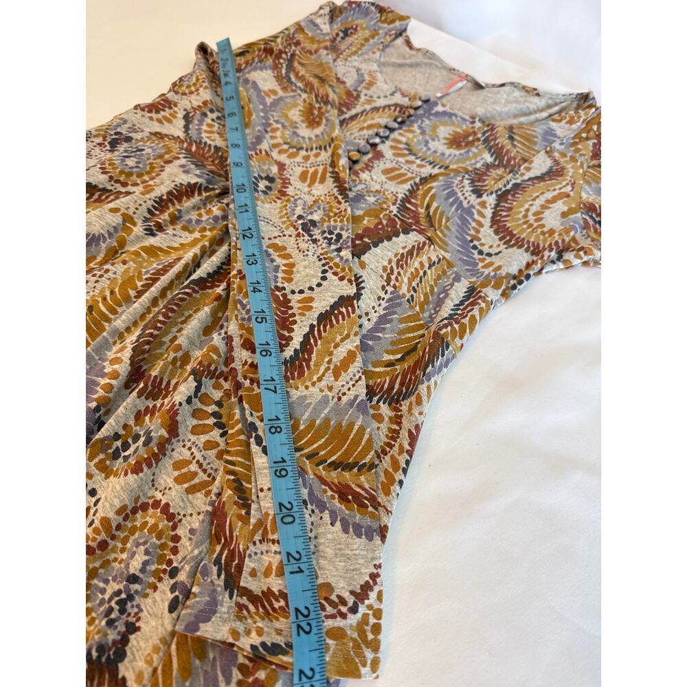 Ric Rac by Anthropologie Paisley Midi Dress Earth Tones Size Small - Picture 8 of 11